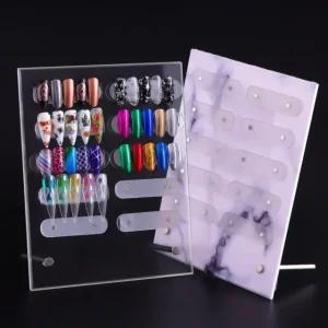 고품질 네일아트재료 아크릴 컬러차트판 네일 24칸 자석 진열대 디스플레이 셀프네일아트재료 (WFJHKF8)