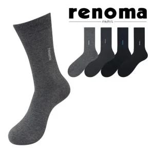 [레노마] RM1501 남성 무지 장목 양말 5족