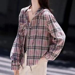 [몽벨리즈]핑키체크스트링후드자켓 mde2302353