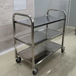 병원드레싱카트 스텐 카트 이동식 2단 선반 간호사 드레싱카 치과 트레이 운반카 주방 업소용