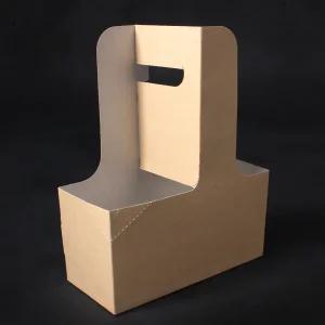 팩투유 커피캐리어 무염 무지 50개 음료 컵 2구 종이 캐리어