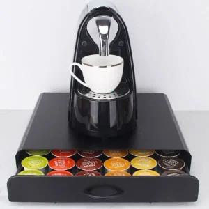 모던 슬라이딩 서랍식 커피캡슐홀더 36구 보관함