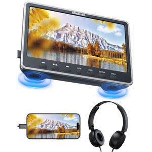 고나비디오 12인치 자동차 DVD 플레이어, HDMI 입력 헤드폰 장착 브래킷 듀얼 스피커, 헤드레스트 플레이어 지원 동기화 화면, AV 및 출력, 마지막 메모리, 지역 무료, 배터리 없음