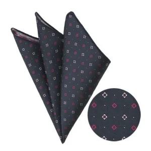 [알티피아]핑크 포인트 네이비 행커치프