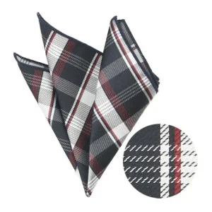 [알티피아]블랙 와인 체크 행커치프