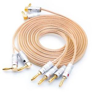 MONSTER CABLE XP HIFI 바나나 OFC 구리 프리 플러그 성능 금도금 16AWG 와이어 벤트 산소 스피커 케이블