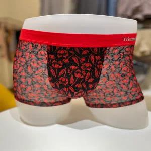 (95-110)트라이엄프(TEMDRR12RD) 레드 플라워 망사 남성 드로즈