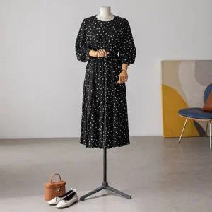 (안나앤플러스) A. 에바 도트 플리츠 원피스[드레스D0911R01] 빅사이즈