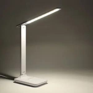 실버 책상 공부 LED 스탠드 3가지 조명모드