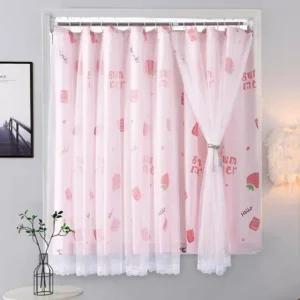 창문 행거 도어 가리개 신축봉 이중 망사 커튼