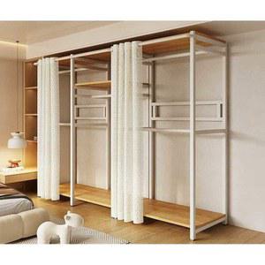 철제 옷장 행거 드레스룸 화이트 커튼 좁은집 80 옷걸이 수납장 원룸 신혼집 C 헹거 거즈