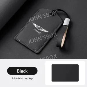 가죽 자동차 NFC 카드 키 커버 케이스 보호대 쉘 Fob Genesis GV60 전기 G80 2025액세서리