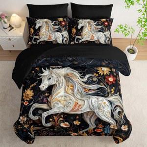 레플 7피스 말 이불 세트 퀸 사이즈 침구 ( 1개, 플랫 시트 피팅 베개 커버 2개, 2개)