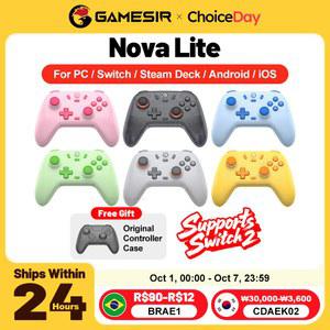 Gamesir Nova Lite 게임 패드 Nintendo Switch 2 컨트롤러 스위치 용 PC Steam Android iOS iPhone Controle 홀 이펙트 조이스틱