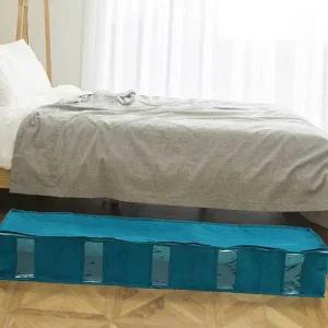 옷 겨울옷보관 대형리빙박스 블루 이불보관함 수납