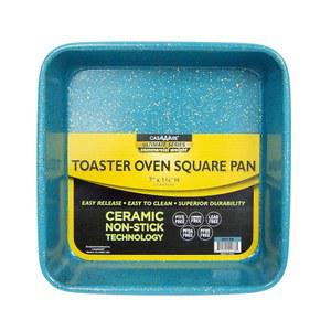 카사웨어 7인치 토스터 오븐 얼티밋 시리즈 상용 무게 세라믹 논스틱 코팅 사각 팬(블루 화강암)