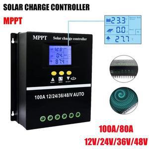 60A80A100A MPPT LCD 디스플레이 태양열 충전 컨트롤러 Tool12V 24V36V48V 전지 패널 배터리 스마트 레귤레