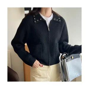 스터드 투웨이 집업 자켓