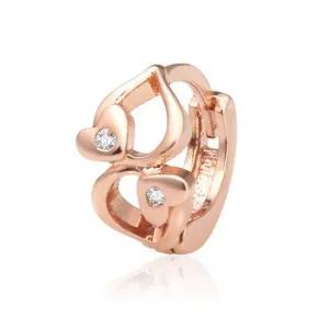 [미니아트] 더블하트 14K 골드핀 링 피어싱 귀찌 귀걸이