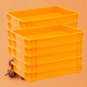 고품질 묵상자 녹색 10개/플라스틱 사각 운반상자 이사바구니 (WDC2D3E)