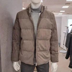 트레몰로 HC09 스웨이드 점퍼 (주)세정 인디안 남성 24년 겨울 오트밀 퀼팅 점퍼 4WA121