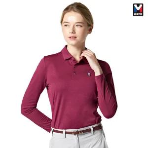 엠리밋 여성 여자 봄 가을 소로나 긴팔 폴로 카라 티셔츠 퍼플
