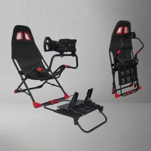 레이싱 게임 의자 스탠드 폴딩 접이식 거치대 휠 왼쪽 시뮬레이터 운전 소형 리어 자동차