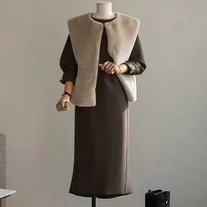 (안나앤모드) leny 스판 기모 원피스[드레스DBW71]