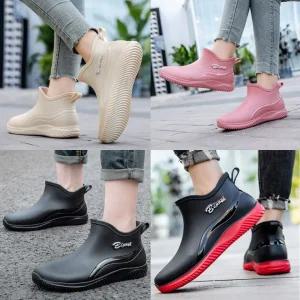 장화 용 앵클부츠 패션 여성 남성 소프트 방한 장마철 겨울용 내피별도 로우레인부츠