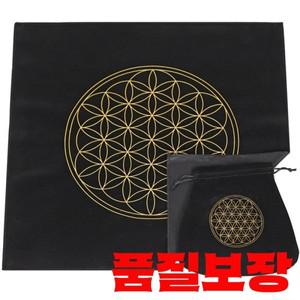 77UF 제단 타로 카드 천 옷감 세척 가능한 별자리 점화 테이블 꽃 생명 클로스 가방
