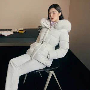 [롯데백화점]에고이스트 [이시안 착용] 웨이스트 테이프 장식 숏 구스점퍼 ER4TD002