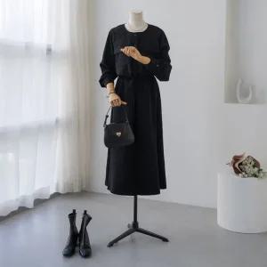 [리센] 로렐스트링원피스 데일리 중년여성 롱 -ZLOP2510003-