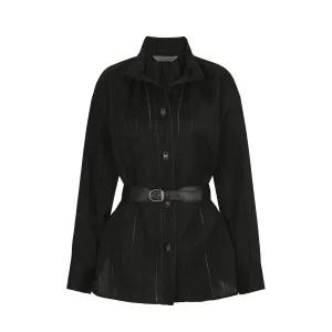 [데코](센텀시티점)시스루 라인 울 실크 블라우스-DCBAD4907W