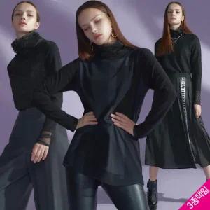 [홈쇼핑방송/르오트(LeOT)] WINTER 블랙스완 기모 블라우스