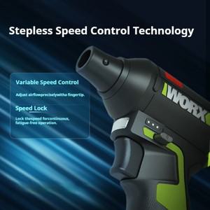 WORX WU094 12V 무단속 속도 조절 ESD 안전 브러시리스 리튬 사이클론 먼지 제거기 터보 팬 효율적인 청소