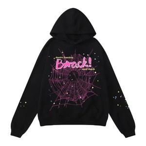 힙합 스파이더 후디 세트 Y2k 운동복 풀오버 스웨트셔츠 여성용 커플용 매칭