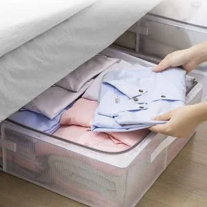 숨은공간 100% 활용 투명 방수 언더베드 대용량 옷정리함 속옷 수건 계절옷 수납 리빙박스