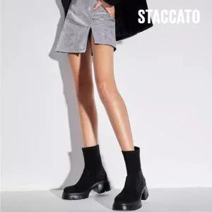[롯데백화점]스타카토 [딜크릿] 여성앵클부츠 QUEENZ01_S6323BLK