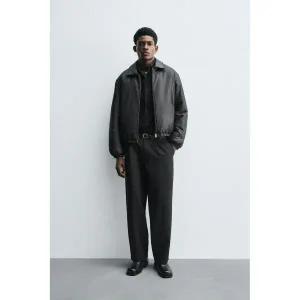 [정품] 자라 자켓 데일리 야상 아웃터 ZARA 테크니컬 패딩 점퍼 - 블랙