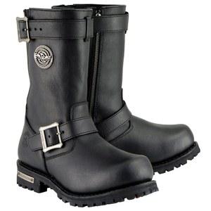 밀워키 가죽 남성용 블랙 와이드 폭 11인치 클래식 엔지니어 모터사이클 부츠 MBM9020W