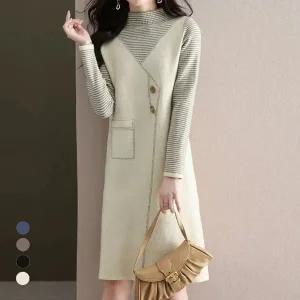 KARRA 스티치언발폴라니트원피스_A5W0221