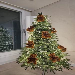 매료 크리스마스 전나무 인형리본트리 (곰인형8개_리본8개증정)BEST 180cm