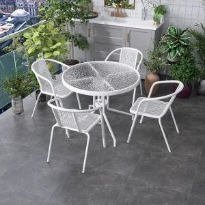 카페 접이식 야외테이블 정원 4인 테이블 세트