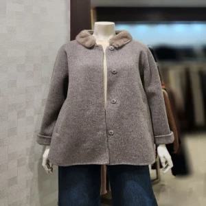 [벨라디터치] V1E4JK27 밍크넥 울 캐시미어 자켓