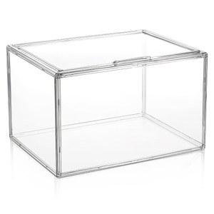 자석 문이 있는 스태커블 디스플레이 보관함, 투명 아크릴 케이스, 방진 책 및 화장품 대형 피규어 수집품을 위한 취미 명품 가방, 스포츠화