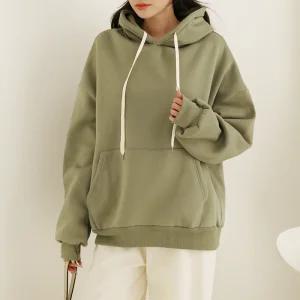 네임 기모 무지 오버핏 후드 맨투맨_BDTG456