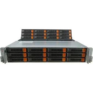 Supermicro 리퍼제품 슈퍼마이크로 6028R-E1CR24N 24 베이 LFF 2U 서버 2배 플렉스 E5-2690 V3 2.6GHz 12코