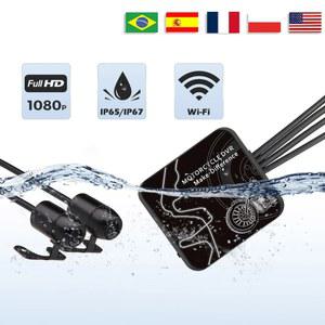 오토바이 블랙박스 VSYS D6WL D6RL DVR 전면 후면보기 방수 운전 레코더 야간 투시경 블랙 박스 듀얼 액션