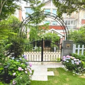 대문 정원 장미 엔틱 터널 마당 플라워 가든 철제