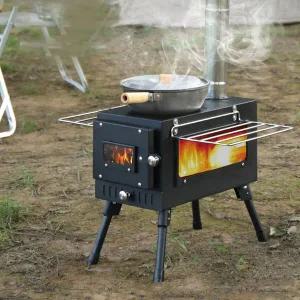 [셀러에이드]투명 화목난로 캠핑 차박 불멍 나무난로 장작난로